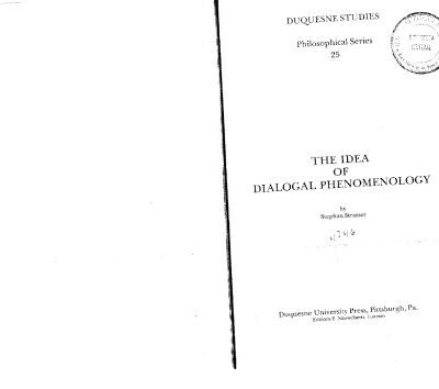 خرید و دانلود نسخه کامل کتاب The Idea of Dialogical Phenomenology