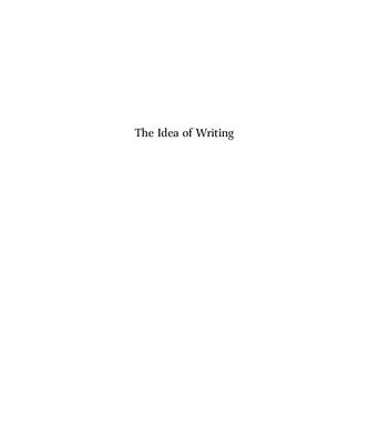 خرید و دانلود نسخه کامل کتاب The Idea of Writing: Writing Across Borders