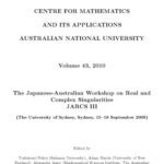 خرید و دانلود نسخه کامل کتاب The Japanese-Australian Workshop on Real and Complex Singularities, JARCS III, The University of Sydney, Sydney, 15-18 September 2009