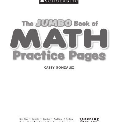 خرید و دانلود نسخه کامل کتاب The Jumbo Book of Math Practice Pages: 300 Reproducible Activity Sheets That Target and Reinforce the Essential Math Skills Kids Need to Know