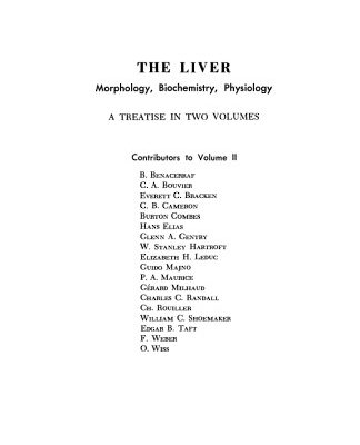 خرید و دانلود نسخه کامل کتاب The Liver. Morphology, Biochemistry, Physiology
