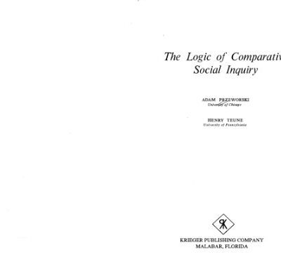 خرید و دانلود نسخه کامل کتاب The Logic of Comparative Social Inquiry