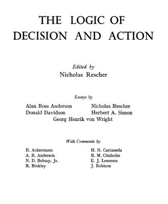 خرید و دانلود نسخه کامل کتاب The Logic of Decision and Action