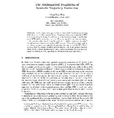 خرید و دانلود نسخه کامل کتاب The Mathematical Foundation of Symbolic Trajectory Evaluation