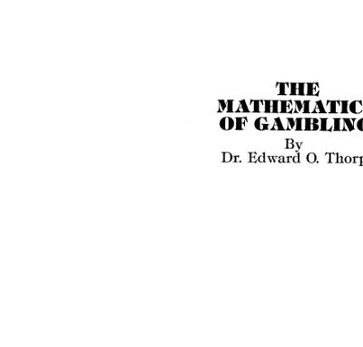 خرید و دانلود نسخه کامل کتاب The mathematics of gambling