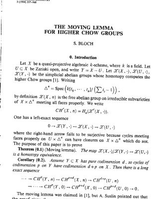 خرید و دانلود نسخه کامل کتاب The moving lemma for higher Chow groups