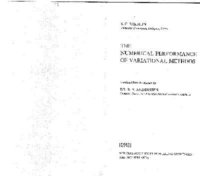 خرید و دانلود نسخه کامل کتاب The numerical performance of variational methods