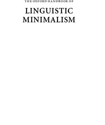 خرید و دانلود نسخه کامل کتاب The Oxford handbook of linguistic minimalism