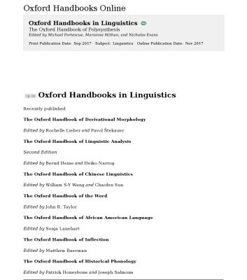 خرید و دانلود نسخه کامل کتاب The Oxford Handbook of Polysynthesis