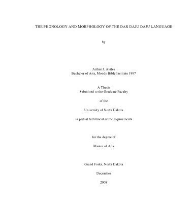 خرید و دانلود نسخه کامل کتاب The Phonology and Morphology of the Dar Daju Daju Language
