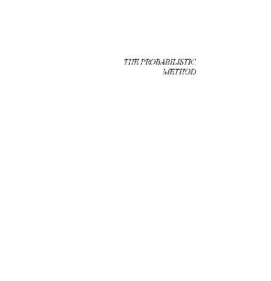خرید و دانلود نسخه کامل کتاب The Probabilistic Method
