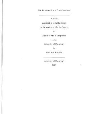 خرید و دانلود نسخه کامل کتاب The reconstruction of Proto-Huastecan