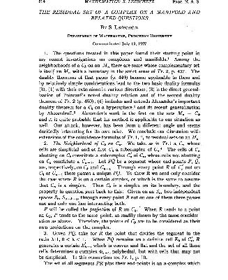 خرید و دانلود نسخه کامل کتاب The Residual Set of a Complex on a Manifold and Related Questions