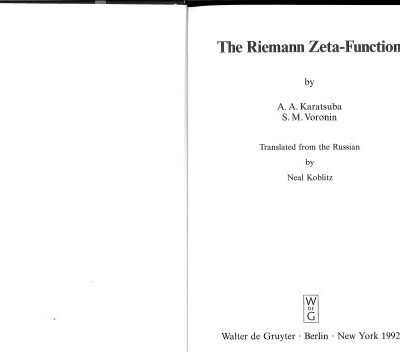 خرید و دانلود نسخه کامل کتاب The Riemann Zeta-Function (De Gruyter Expositions in Mathematics)