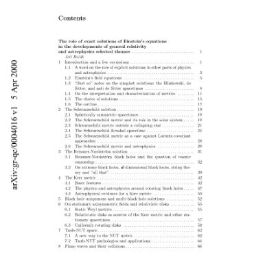 خرید و دانلود نسخه کامل کتاب The Role of Exact Solutions of Einsteins Equations