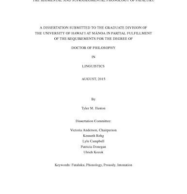 خرید و دانلود نسخه کامل کتاب The segmental and suprasegmental phonology of Fataluku