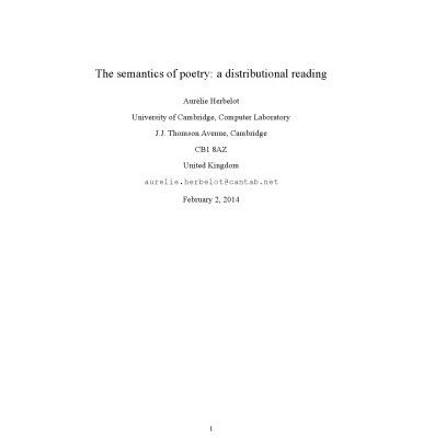 خرید و دانلود نسخه کامل کتاب The semantics of poetry: a distributional reading