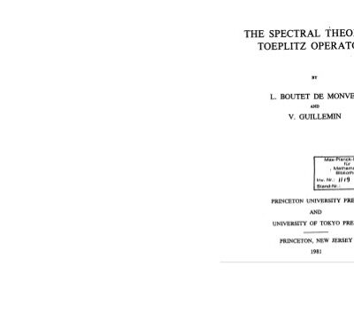 خرید و دانلود نسخه کامل کتاب The spectral theory of Toeplitz operators