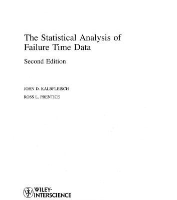 خرید و دانلود نسخه کامل کتاب The Statistical Analysis of Failure Time Data (Wiley Series in Probability and Statistics)