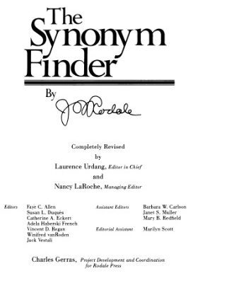 خرید و دانلود نسخه کامل کتاب The synonym finder