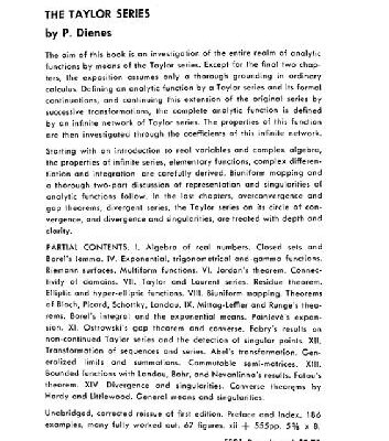 خرید و دانلود نسخه کامل کتاب The Taylor series