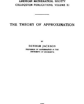 خرید و دانلود نسخه کامل کتاب The Theory of Approximation