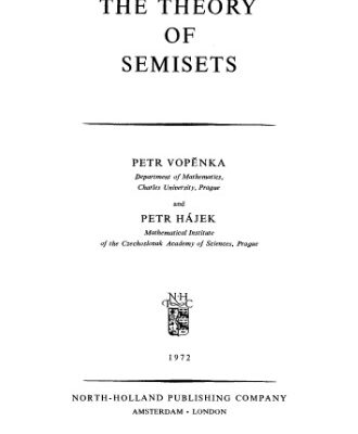 خرید و دانلود نسخه کامل کتاب The theory of semisets