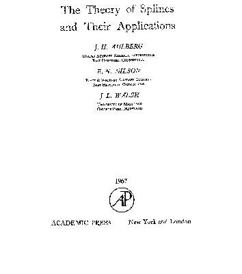خرید و دانلود نسخه کامل کتاب The Theory of Splines and Their Applications