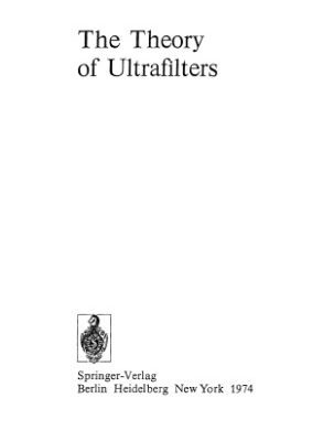 خرید و دانلود نسخه کامل کتاب The Theory of Ultrafilters