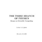 خرید و دانلود نسخه کامل کتاب The third branch of physics: essays in scientific computing (web draft, Dec. 2006)