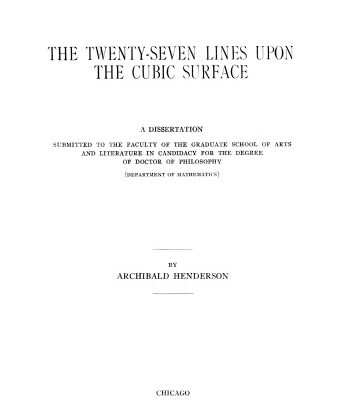 خرید و دانلود نسخه کامل کتاب The Twenty-Seven Lines Upon the Cubic Surface
