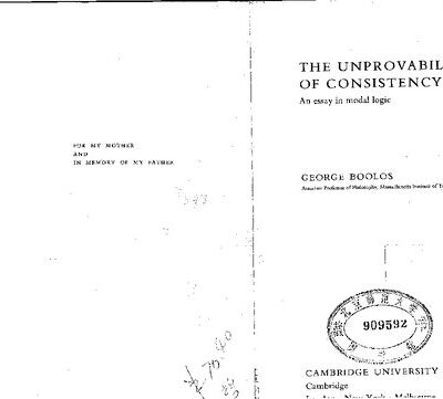 خرید و دانلود نسخه کامل کتاب The Unprovability of Consistency: An Essay in Modal Logic