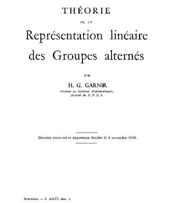 خرید و دانلود نسخه کامل کتاب Théorie de la Représentation linéaire des Groupes alternés