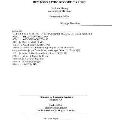 خرید و دانلود نسخه کامل کتاب Theorie des fonctions algebriques de 2 variables