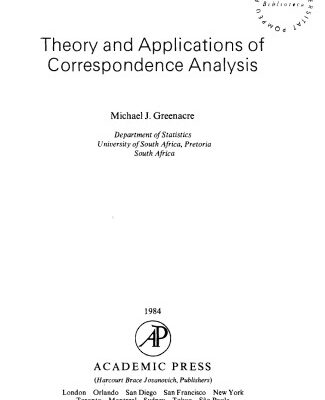 خرید و دانلود نسخه کامل کتاب Theory and Applications of Correspondence Analysis