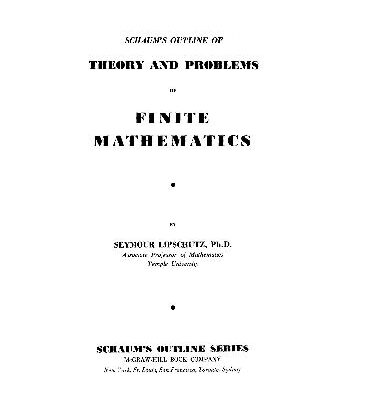 خرید و دانلود نسخه کامل کتاب Theory and Problems of Finite Mathematics. Schaums Outlines