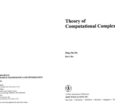 خرید و دانلود نسخه کامل کتاب Theory of computational complexity