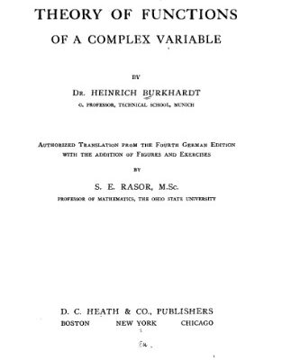 خرید و دانلود نسخه کامل کتاب Theory of Functions of a Complex Variable