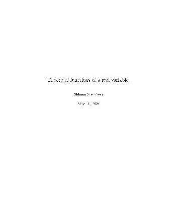 خرید و دانلود نسخه کامل کتاب Theory of functions of real variable (lecture notes)