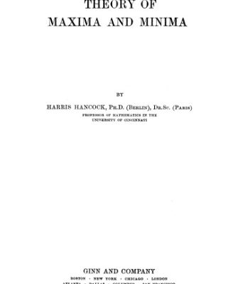 خرید و دانلود نسخه کامل کتاب Theory of Maxima and Minima