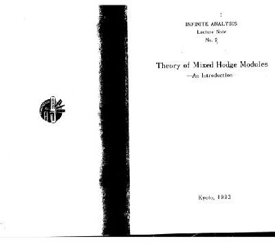 خرید و دانلود نسخه کامل کتاب Theory of mixed Hodge modules