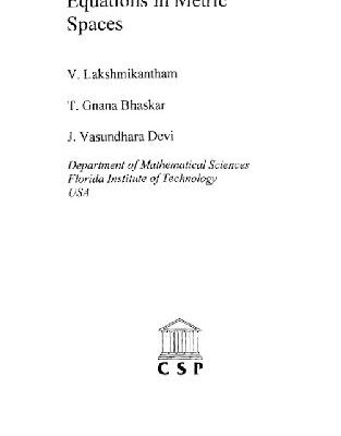 خرید و دانلود نسخه کامل کتاب Theory of set differential equations in metric spaces
