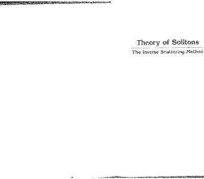 خرید و دانلود نسخه کامل کتاب Theory of solitons : the inverse scattering method