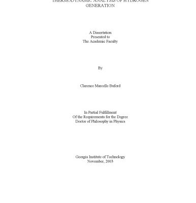 خرید و دانلود نسخه کامل کتاب THERMODYNAMIC ANALYSIS OF HYDROGEN GENERATION