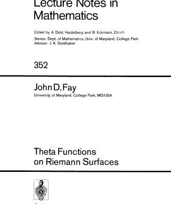 خرید و دانلود نسخه کامل کتاب Theta Functions on Riemann Surfaces