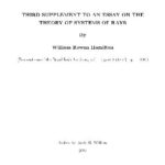 خرید و دانلود نسخه کامل کتاب Third Supplement to an Essay on the Theory of Systems of Rays