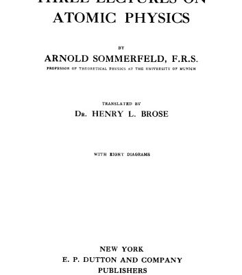 خرید و دانلود نسخه کامل کتاب Three lectures on atomic physics