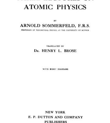 خرید و دانلود نسخه کامل کتاب Three Lectures on Atomic Physics