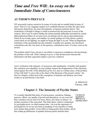 خرید و دانلود نسخه کامل کتاب Time and free will; an essay on the immediate data of consciousness