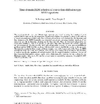 خرید و دانلود نسخه کامل کتاب Time-domain BEM solution of convection-diffusion-type MHD equations